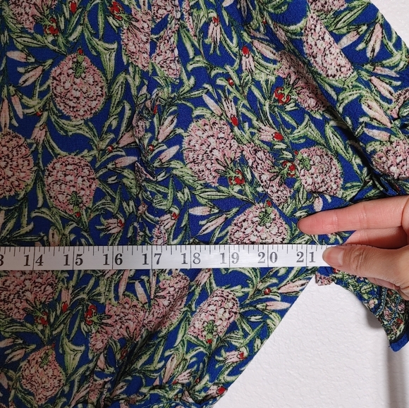 Max Studio Blue and Pink Floral Dress - Picture 8 of 8